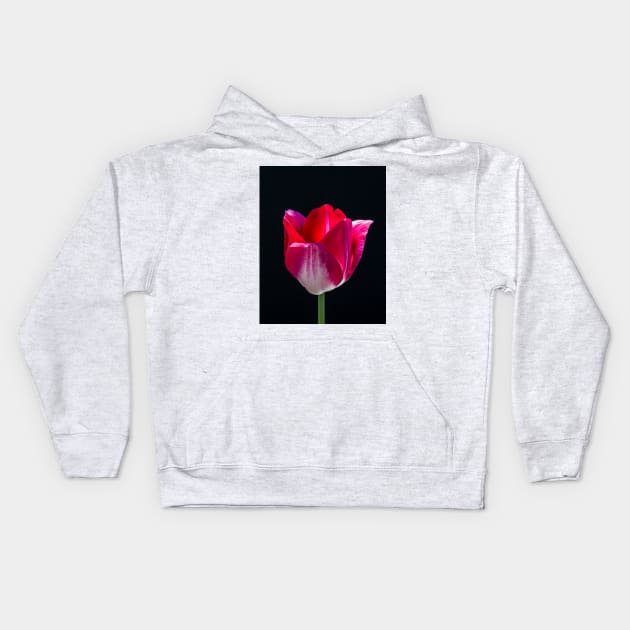 Red Tulip In Profile 3 Kids Hoodie by Robert Alsop